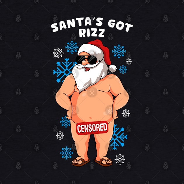 Inappropriate Naughty Santa Rizz Men Women Ugly Christmas by KsuAnn